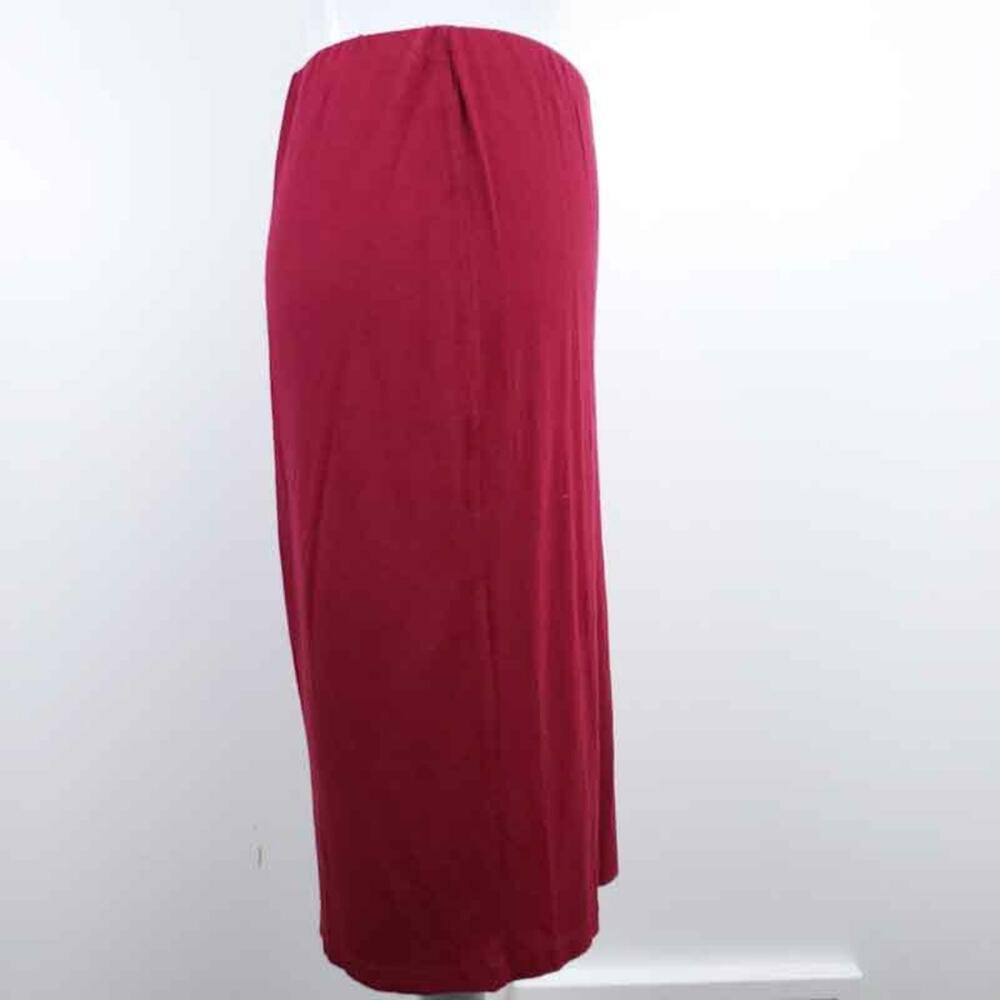 Bobeau Red Midi Skirt Jersey Medium Career, Boho, Comfortable Loungewear - Picture 2 of 4